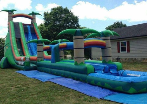 Green Tropical Waterslide Slip N Slide rental